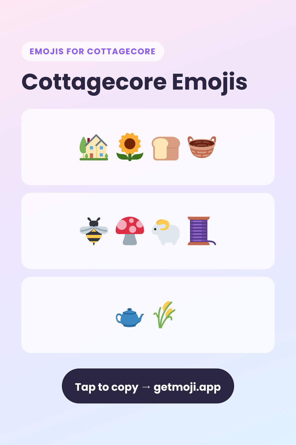 🏡 Cottagecore Emojis Copy & Paste (10+) | GetMoji