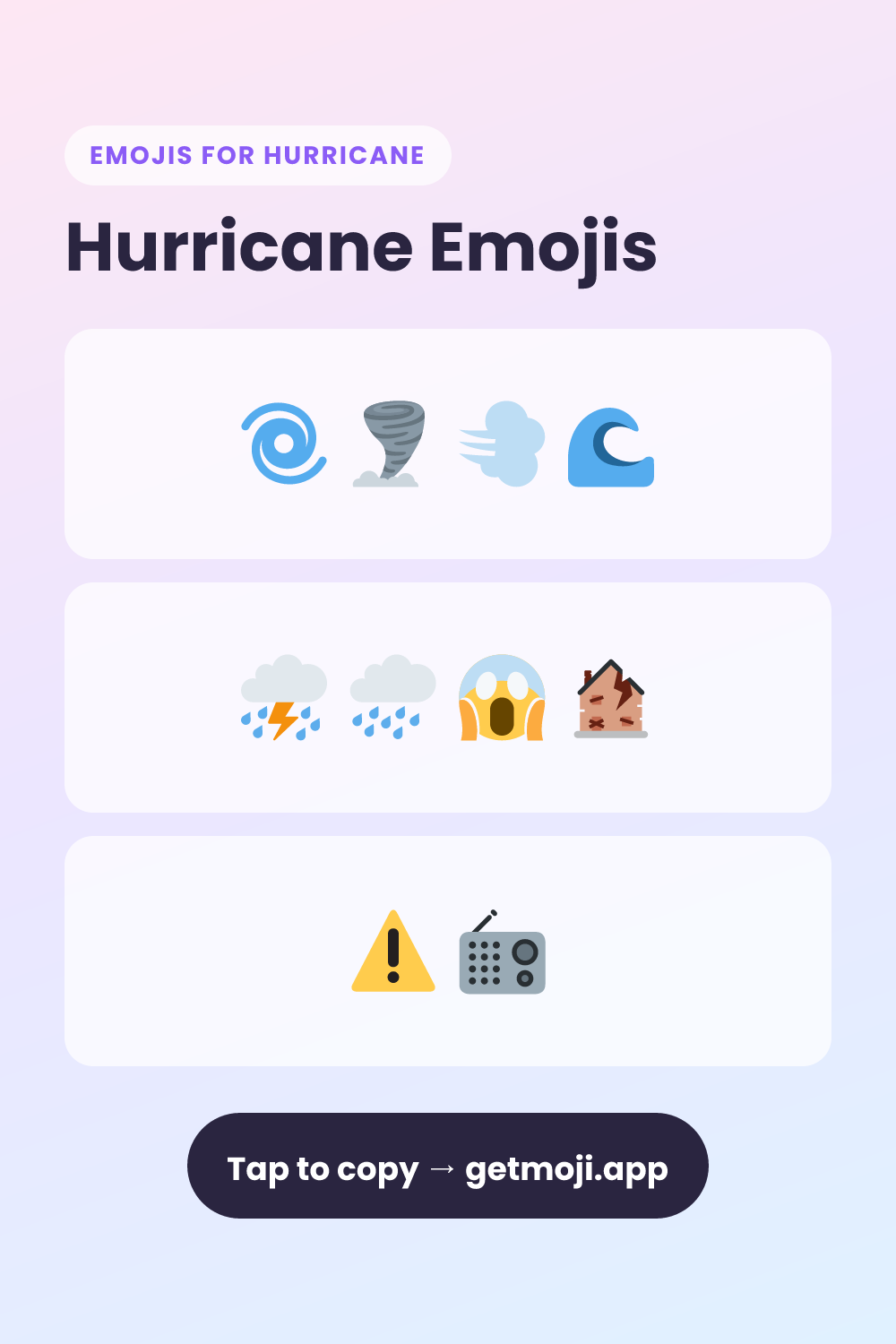 🌀 Hurricane Emojis Copy & Paste (10+) | GetMoji