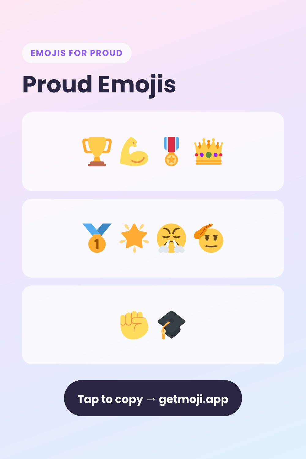 🏆 Proud Emojis Copy & Paste (10+) | GetMoji