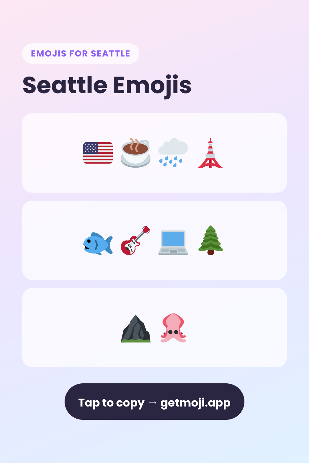 🇺🇸 Seattle Emojis Copy & Paste (10+) | GetMoji