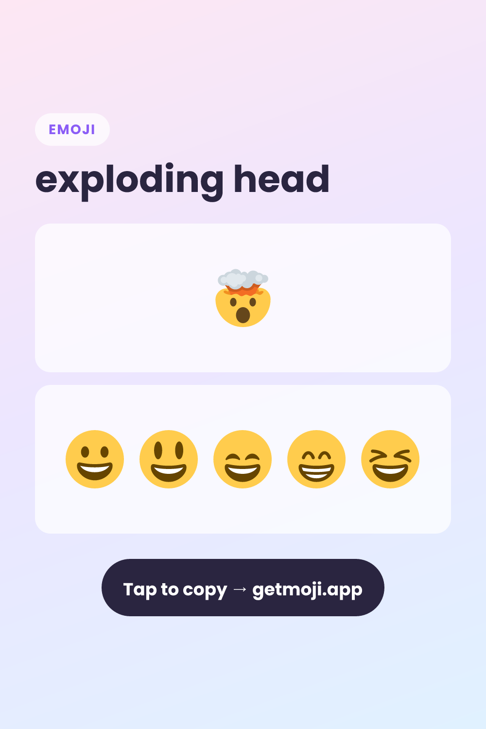 exploding head 🤯 Meaning & Copy Paste | GetMoji | GetMoji